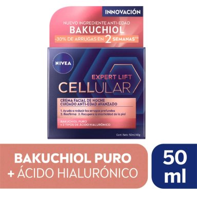 CREMA NIVEA GEL ANTIEDAD NOCHE HYALURON CELLULAR FILLER ELASTICIDAD & ANTIGRAVEDAD 50 ML - 2