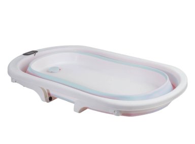 BAÑERA BEBE JELLY PLEGABLE CON HAMACA Y TERMÓMETRO AZUL - 3