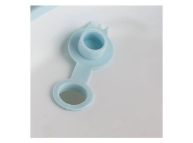 BAÑERA BEBE JELLY PLEGABLE CON HAMACA Y TERMÓMETRO AZUL - 4