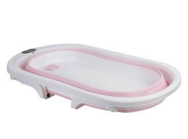 BAÑERA BEBE JELLY PLEGABLE CON HAMACA Y TERMÓMETRO ROSA - 3