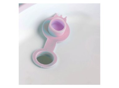 BAÑERA BEBE JELLY PLEGABLE CON HAMACA Y TERMÓMETRO ROSA - 5