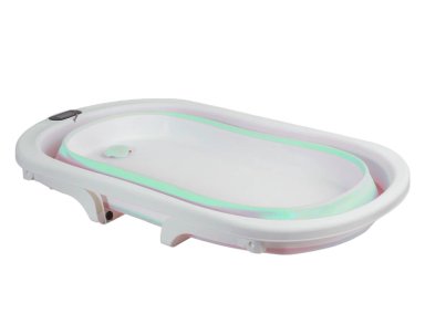 BAÑERA BEBE JELLY PLEGABLE CON HAMACA Y TERMÓMETRO VERDE - 3
