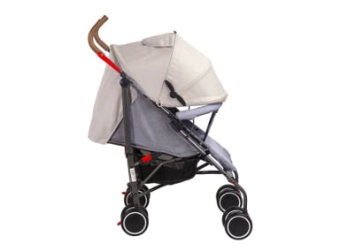COCHE PARAGUA BEBE CLAP COMPACTO PLEGABLE MELANGE BEIGE - 2
