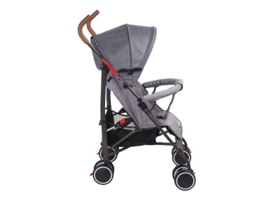 COCHE PARAGUA BEBE CLAP COMPACTO PLEGABLE MELANGE GRIS - 3
