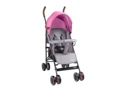 COCHE PARAGUA BEBE CLAP COMPACTO PLEGABLE MELANGE ROSADO - 1