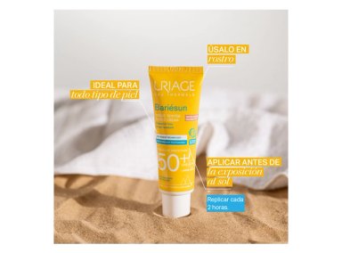 PROTECTOR SOLAR FACIAL URIAGE BARIÉSUN CREMA COLOR DORADO SPF 50+ 50 ML - 4