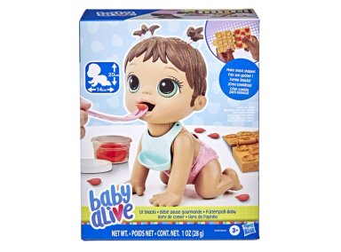 MUÑECA BABY ALIVE LIL SNACKS BEBÉ CASTAÑA - 2