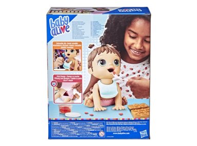 MUÑECA BABY ALIVE LIL SNACKS BEBÉ CASTAÑA - 4
