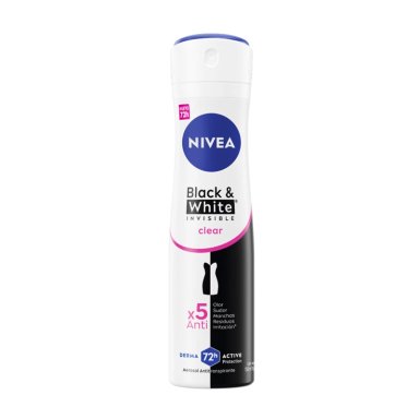 DESODORANTE NIVEA INVISIBLE BLACK & WHITE CLEAR SPRAY 150 ML - 1