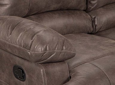 SOFÁ ROSEN RECLINABLE BUCAREST PU 2 CUERPOS CAFÉ - 10