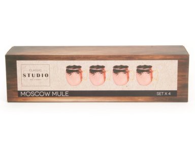 SET 4 COPAS CLASSIC MULE MOSCOW METAL ORO ROSA - 4