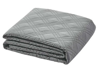 CUBRECAMA QUILT ANDES 1.5 PLAZAS GRIS LISO - 2