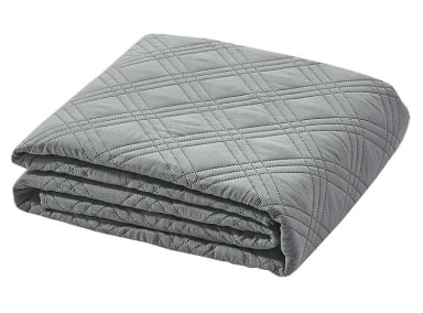 CUBRECAMA QUILT ANDES 2 PLAZAS GRIS LISO - 2