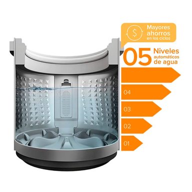 LAVADORA CARGA SUPERIOR MADEMSA 9.5 BZG 9.5KG BLANCO - 6