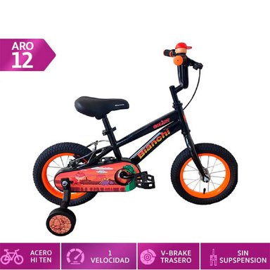 BICICLETA INFANTIL BIANCHI GOLIAT 12 NEGRO ARO 12 - 1