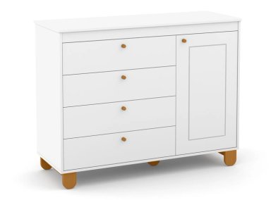 CÓMODA KIDSCOOL ZUPI CON PUERTA BLANCO - 1