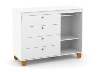 CÓMODA KIDSCOOL ZUPI CON PUERTA BLANCO - 2