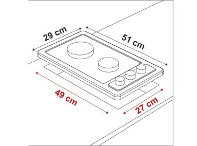 ENCIMERA ELÉCTRICA SINDELEN CEE-4251IN 2 PLATOS GRIS - 4
