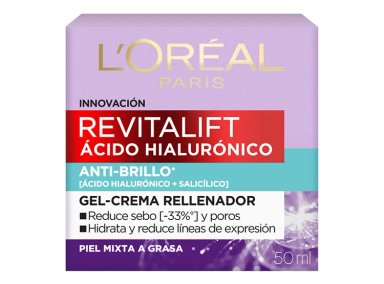 CREMA FACIAL LOREAL GEL HIDRATANTE DERMO EXPERTISE OIL CONTROL REVITALIFT 50 ML ÁCIDO HIALURÓNICO - 4