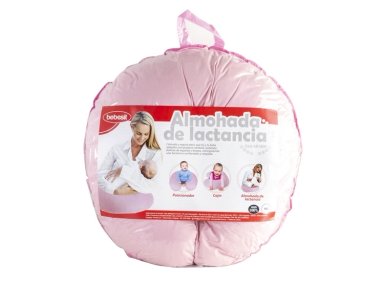 COJÍN LACTANCIA BEBESIT ALGODÓN ROSA LISO - 2