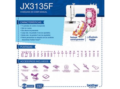 MÁQUINA COSER BROTHER JX-3135FCL MECÁNICA - 5