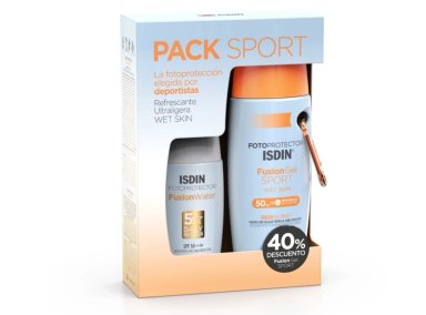 SET ISDIN FOTOPROTECCIÓN SPORT FUSION WATER SPF50 50 ML + FUSION GEL SPORT WET SKIN SPF50 100 ML - 1