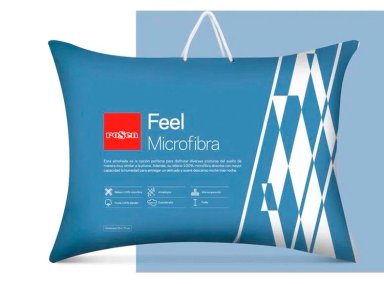 ALMOHADA ROSEN FEEL 70 X 50 CM ALGODÓN MICROFIBRA BLANCO - 1
