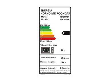 MICROONDAS MADEMSA 20 L MM20FBM MANUAL PLATO GIRATORIO - 9