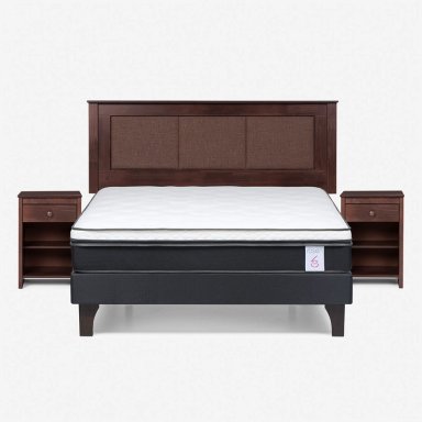 JUEGO DE DORMITORIO ROSEN CAMA EUROPEA STYLE 6 BN 2 PLAZAS + SET RACHEL - 1