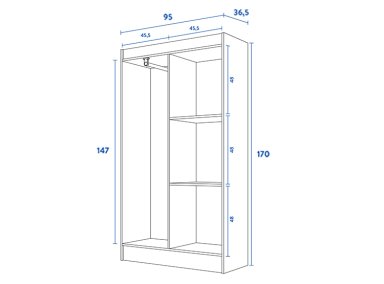 CLOSET CIC BAGUA BLANCO 4P - 5