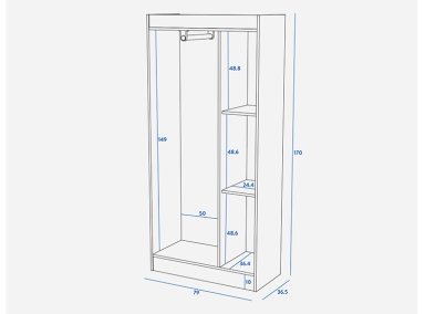CLOSET CIC PASCO BLANCO 3P - 9