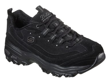 ZAPATILLAS MUJER SKECHERS URBANAS NEGRO D'LITES PLAY ON CUERO - 2