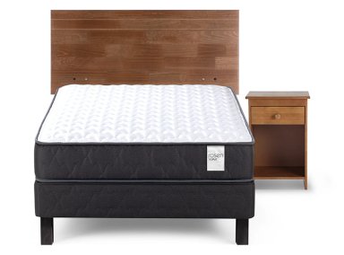 JUEGO DE DORMITORIO ROSEN CAMA EUROPEA WAVE 1.5 PLAZAS + SET TABOR CARAMEL - 1
