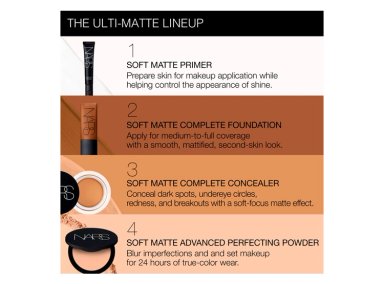 BASE DE MAQUILLAJE NARS SOFT MATTE COMPLETE FOUNDATION WATERPROOF 45 ML - 6