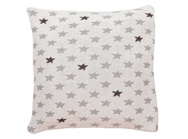 COJIN NINA HERRERA TEJIDO ESTRELLITA 30 X 30 CM GRIS - 1