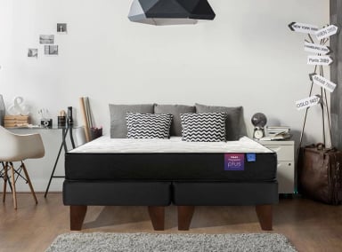CAMA DIVAN FLEX THERAPEDIC PLUS BOX 1.5 PLAZAS NEGRO - 6