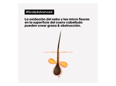 MASCARILLA CAPILAR LOREAL PROFESSIONNEL 2EN1 SCALP ADVANCED 250 ML LIMPIEZA PROFUNDA CABELLO GRASO - 2