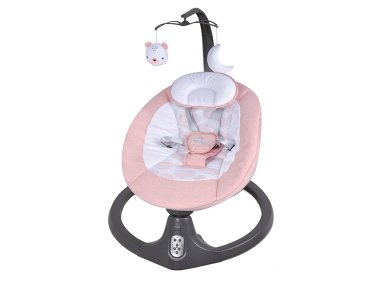 SILLA NIDO BEBE MECEDORA BABY SWING CON BLUETOOTH ROSADA - 1