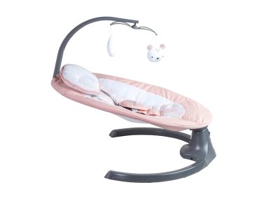 SILLA NIDO BEBE MECEDORA BABY SWING CON BLUETOOTH ROSADA - 5