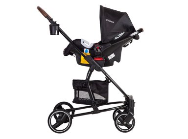 COCHE CUNA TRAVEL SYSTEM BEBE ALFA CON ACCESORIOS NEGRO - 3