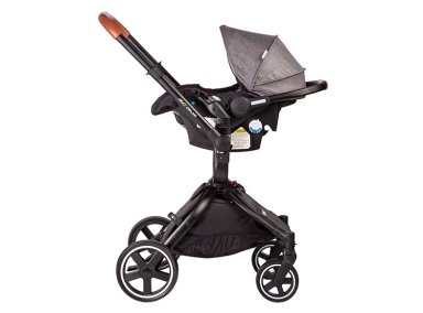 COCHE CUNA TRAVEL SYSTEM BEBE DELUXE 360° CON BASE GRIS - 4