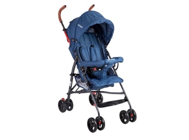 COCHE PARAGUA BEBE 5126 PLEGABLE LIVIANO COMPACTO AZUL - 1