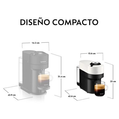CAFETERA NESPRESSO CÁPSULA VERTUO POP BLANCO + ESPUMADOR DE LECHE AEROCCINO 3 - 7