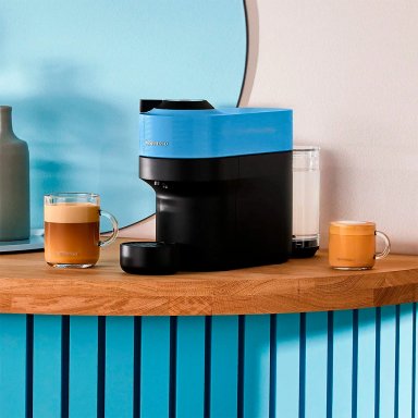 CAFETERA NESPRESSO CÁPSULA VERTUO POP AZUL + ESPUMADOR DE LECHE AEROCCINO 3 - 5