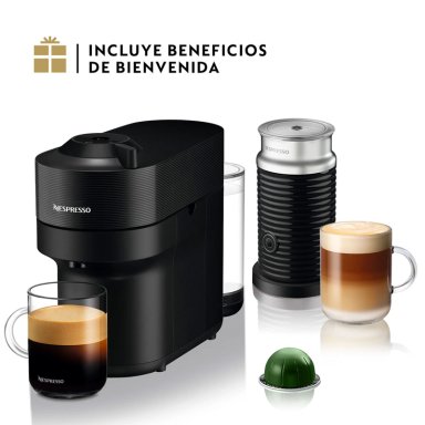 CAFETERA NESPRESSO CÁPSULA VERTUO POP NEGRO + ESPUMADOR DE LECHE AEROCCINO 3 - 2