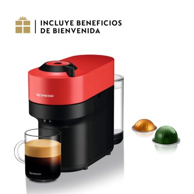 CAFETERA NESPRESSO CÁPSULA VERTUO POP ROJO - 2