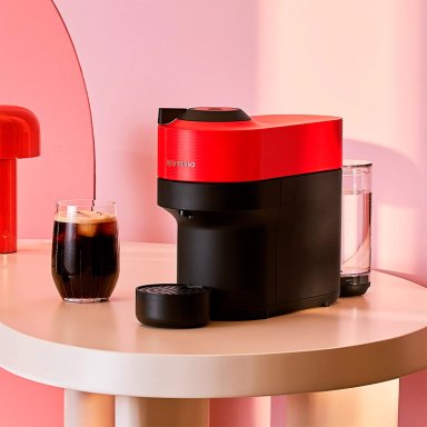 CAFETERA NESPRESSO CÁPSULA VERTUO POP ROJO + ESPUMADOR DE LECHE AEROCCINO 3 - 6