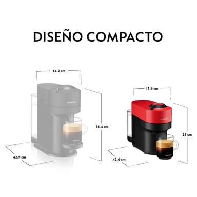 CAFETERA NESPRESSO CÁPSULA VERTUO POP ROJO + ESPUMADOR DE LECHE AEROCCINO 3 - 7