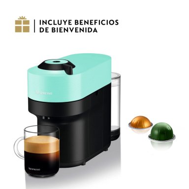 CAFETERA NESPRESSO CÁPSULA VERTUO POP AQUA - 1