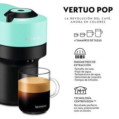 CAFETERA NESPRESSO CÁPSULA VERTUO POP AQUA - 5